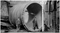 Francis Harvey, Jebus Bickle (an important figure at Harvey's who came from a large family of engineers) and the foreman Billy Gilbert